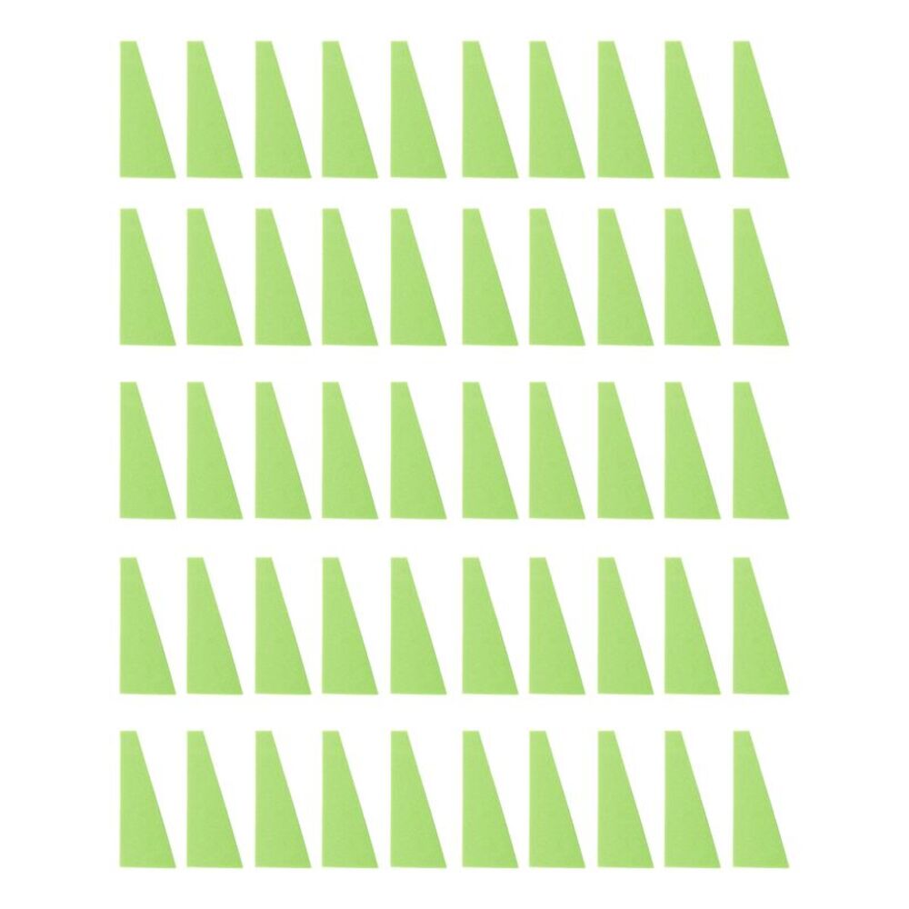 Trapezoid Face Makeup Sponge Green 50 Pcs